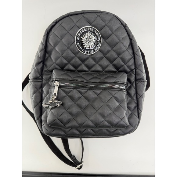 Supernatural Handbags - Supernatural Winchester Bros End of the Road Quilted Mini Backpack Black Impala